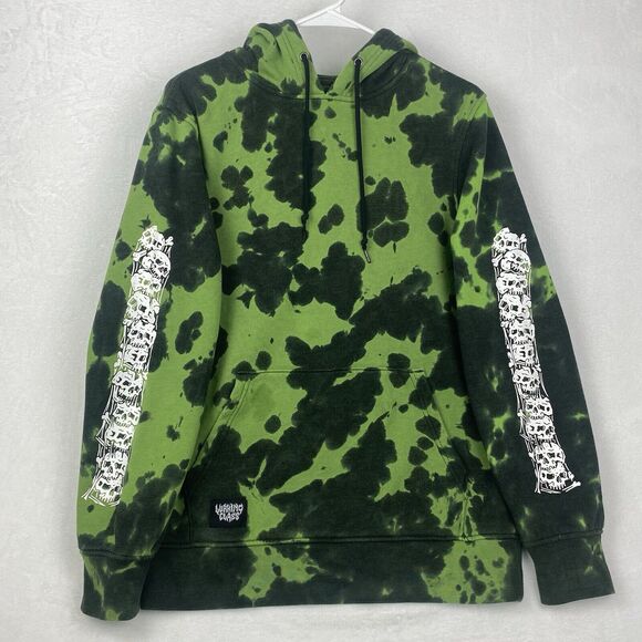 Lurking Class Other - Lurking Class Skull Graphic Sweater Adult Small Green Tie Dye Hoodie Sweatshirt